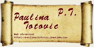 Paulina Totović vizit kartica